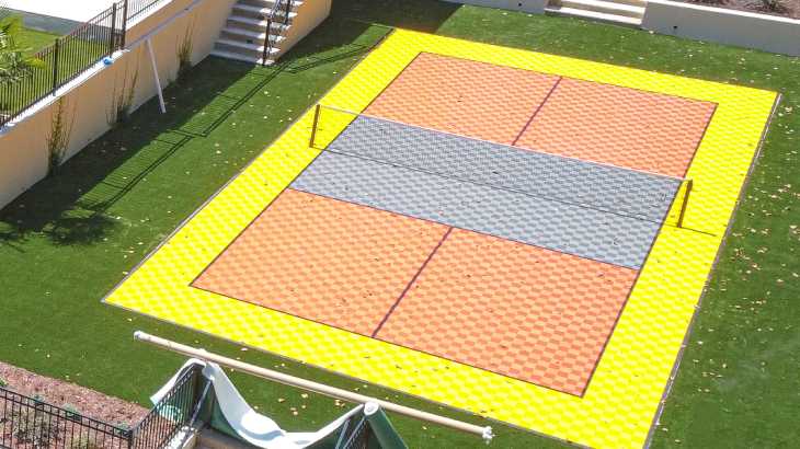Outdoor Tennis court surface installed by SYNLawn